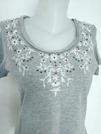 Anne WEYBURN top maat 42/44 met borduursel en gouden kralen, Kleding | Dames, Ophalen of Verzenden, Grijs, Korte mouw