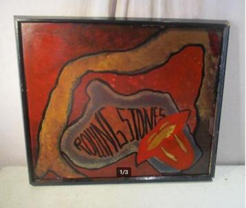 Belle œuvre peinte abstraite « Rolling Stones » - Van Laer