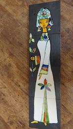 LANG WANDPANEEL JAREN 60/70 KERAMIEK DAME, Enlèvement