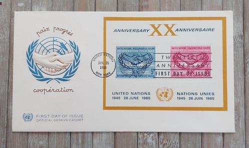 Switzerland - United Nations - FDC1965 - 20th Anniversay, Postzegels en Munten, Postzegels | Amerika, Gestempeld, Noord-Amerika