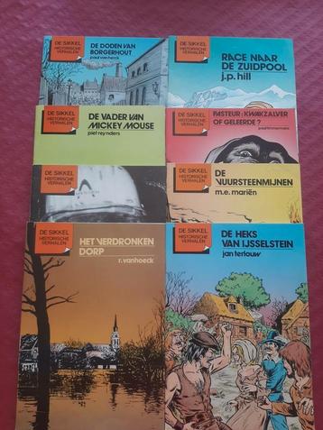Set van 7 vintage “De Sikkel – Historische Verhalen” boekjes beschikbaar voor biedingen