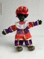 Authentieke etalage zwarte Piet pop - 22cm, paars/rood/goud, Verzenden