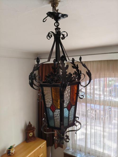 suspensie, Huis en Inrichting, Lampen | Hanglampen, Gebruikt, 75 cm of meer, Glas, Metaal, Ophalen