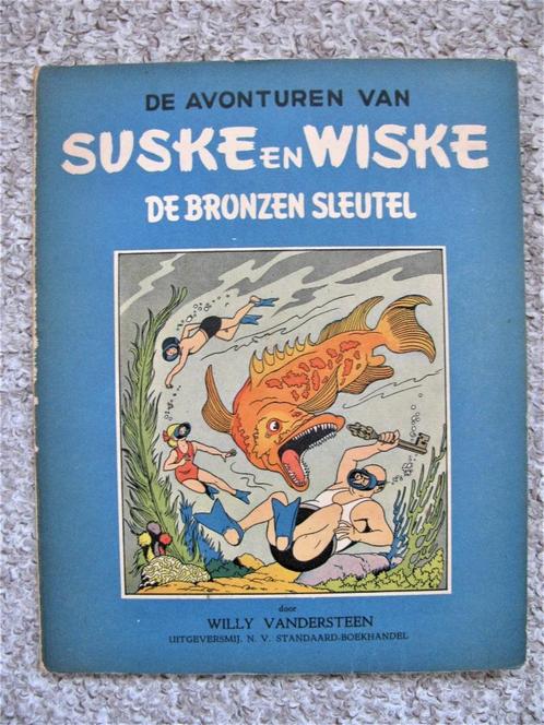 Suske en Wiske - BR-2 - De Bronzen Sleutel - 2e druk 1952, Boeken, Stripverhalen, Zo goed als nieuw, Eén stripboek, Ophalen of Verzenden