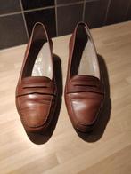 Chaussures classiques à talon, en cuir lisse brun-roux, Brun, Escarpins, Enlèvement ou Envoi, Coisne