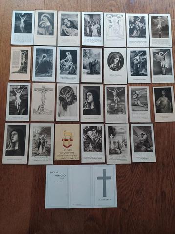 Lot de cartes de prière 1940-1949