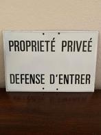 Plaque émaillée Propriété Privée, Enlèvement ou Envoi, Utilisé, Panneau publicitaire