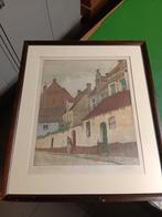 Begijnhof Lier , gesigneerde ets Jos Pas, Ophalen of Verzenden