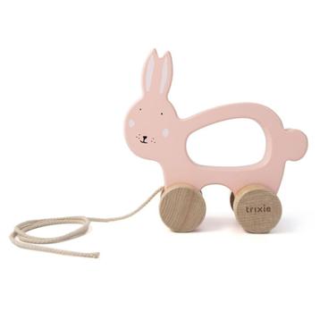 Trixie houten trekfiguur Mrs. Rabbit (konijn)