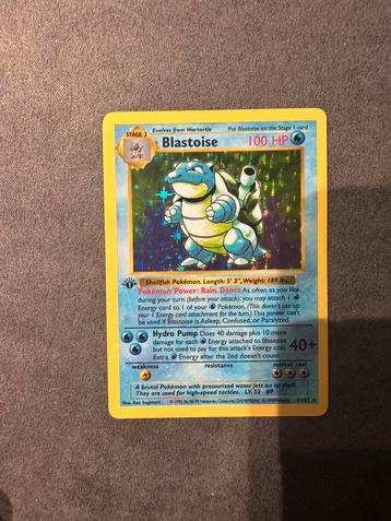 Blastoise 1st Shadowless beschikbaar voor biedingen