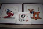 Disney kaders kruissteek werk , Pluto , Mickey , dalmatiërs, Verzamelen, Ophalen of Verzenden, Overige figuren, Gebruikt, Plaatje of Poster