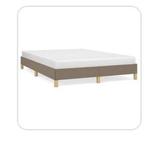 Neuf Cadre de lit VidalXL de couleur taupe 160x200, Maison & Meubles, Neuf, Autres couleurs, Enlèvement, 200 cm