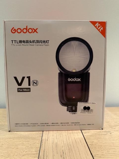 Godox V1 N (voor Nikon) ALS NIEUW, Audio, Tv en Foto, Foto | Flitsers, Zo goed als nieuw, Nikon, Kantelbaar, Ophalen of Verzenden