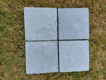 Blauwe (terras)tegels – 4 stuks in voorraad  beschikbaar voor biedingen