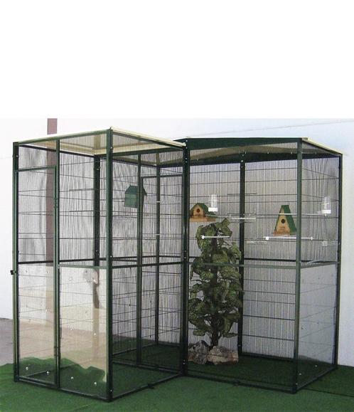 Volière 3m² + 1m² avec SAS cage perruche canari inséparable, Dieren en Toebehoren, Vogels | Hokken en Kooien, Volière, Metaal