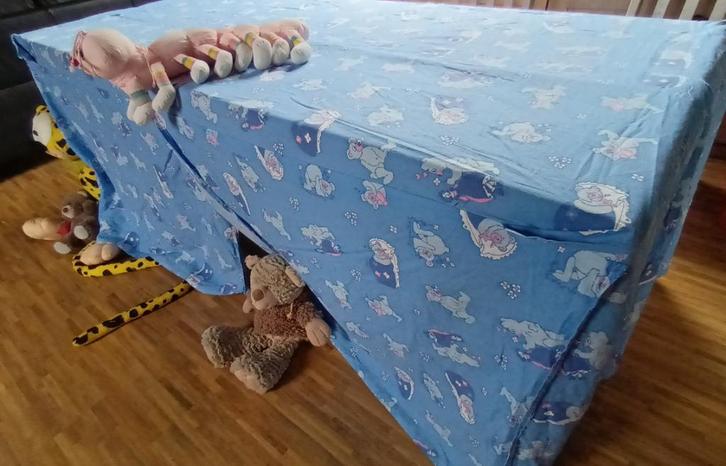 katoenen stof, Hobby en Vrije tijd, Stoffen en Lappen, Nieuw, Katoen, 120 cm of meer, Blauw, Ophalen