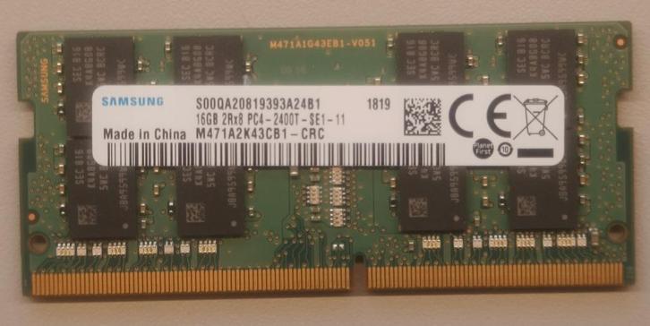 RAM SODIMM 16GB DDR4, Computers en Software, RAM geheugen, Gebruikt, Laptop, 16 GB, DDR4, Ophalen of Verzenden