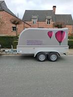 Aanhangwagen dubbel asser geremd  met polyester kap., Enlèvement, Comme neuf