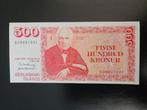 500 kronur IJsland 1986 jaar aUNC, Postzegels en Munten, Bankbiljetten | Europa | Niet-Eurobiljetten, Ophalen of Verzenden, Los biljet
