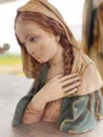 Antiek borstbeeld Madonna in terracotta, Ophalen of Verzenden