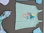 blauw topje met palmboom, 116-122, Kinderen en Baby's, Kinderkleding | Maat 116, Ophalen of Verzenden, Zo goed als nieuw