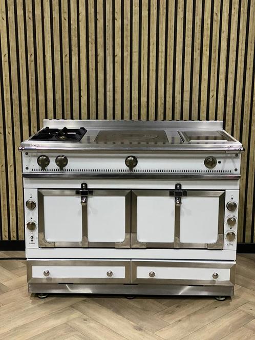 Magnifique Château La Cornue 120cm Gaz Blanc + Teppanyaki, Electroménager, Cuisinières, Gril, Enlèvement ou Envoi