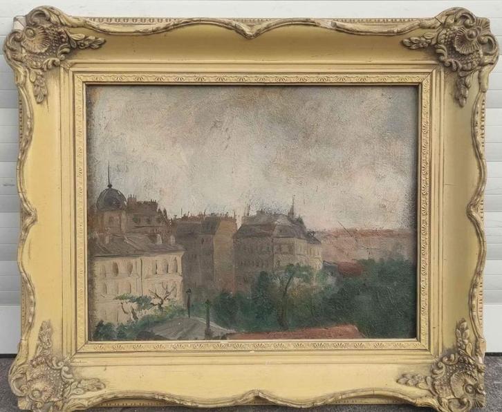 Huile sur panneau coin de Neuilly signe Fernand van Hamme, Antiek en Kunst, Kunst | Schilderijen | Klassiek, Ophalen of Verzenden
