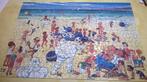 michelin  puzzel jaren 60 thema a la plage, Gebruikt, Ophalen of Verzenden, 500 t/m 1500 stukjes, Legpuzzel