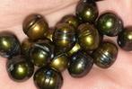 lot kralen zoetwaterparels groen 8-10mm +- 49, Verzenden, Nieuw, Kraal