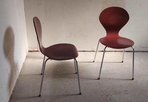 2x Vintage Stoel Phoenix gemaakt in Denemarken Danish Design, Huis en Inrichting, Stoelen, Gebruikt, Twee, Hout, Kunststof, Metaal