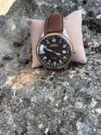 Montre GMT Chronographs, Leer, Staal, Polshorloge, Nieuw