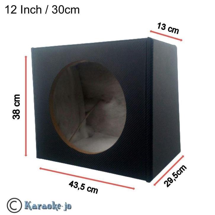 Subwoofer kist MDF 12 inch 30 Cm 27 Liter Carbon Look, Auto diversen, Auto-accessoires, Nieuw, Ophalen of Verzenden