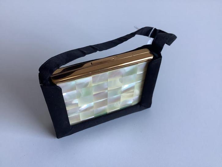 Vintage jaren 40 carryall compact, Antiek en Kunst, Curiosa en Brocante, Ophalen of Verzenden