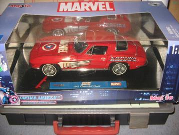 corvette van ' 65 ( kaptain amerika ) op 1/18 beschikbaar voor biedingen