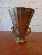 Antiek art deco vaas met duiven in plaatser, Antiek en Kunst, Ophalen of Verzenden