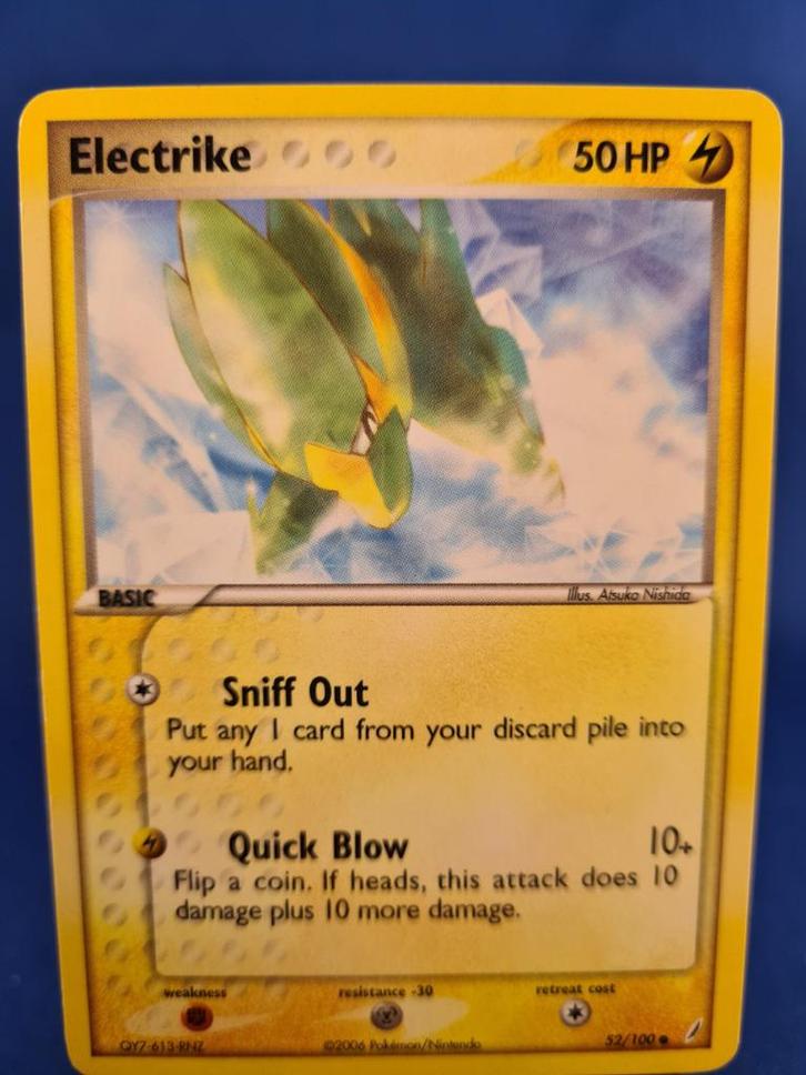 Electrike 52/100 - Crystal Guardians, Hobby en Vrije tijd, Verzamelkaartspellen | Pokémon, Gebruikt, Verzenden