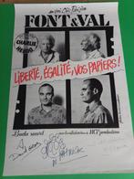 Charlie Hebdo font & val poster tegen gesigneerd door hen, Verzamelen, Ophalen of Verzenden