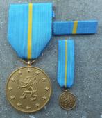 UNAO - MEDAILLE DE LA RECONNAISSANCE + MINIATURE, Verzenden, Landmacht, Lintje, Medaille of Wings