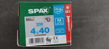Spax schroeven 4-40 Rvs 1000 stuks, Neuf, Moins de 50 mm, Vis, Enlèvement