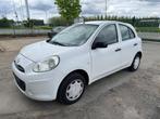 Nissan Micra 1.2 essence Airco 59kw Euro 5, Euro 5, Wit, 5 deurs, Elektrische ramen