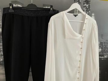 feestelijke lange broek en blouse - merk Accent - 46/48 disponible aux enchères