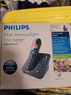 Draagbare telefoon Philips met antwoordapparaat, Télécoms, Téléphones fixes | Combinés & sans fil, Enlèvement, Utilisé, 1 combiné