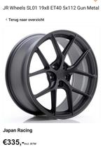 JR Wheels SL01 19x8 ET40 5x112 Gun Metal, Auto-onderdelen, Banden en Velgen, Banden en Velgen, Nieuw, Personenwagen, Zomerbanden