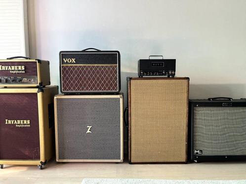 Versterkerklaring: Invaders, Fender, Revv, Revv, Dr. Z, Vox,, Muziek en Instrumenten, Versterkers | Bas en Gitaar, Gebruikt, Ophalen