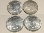 België lot 4 x 250 Frank zilver, Postzegels en Munten, Ophalen of Verzenden, Zilver
