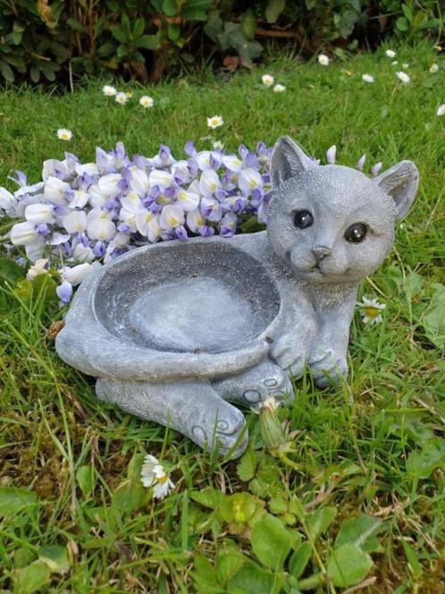 Vogebak met poes , kat, Tuin en Terras, Vogelhuisjes en Vogelbaden, Nieuw, Ophalen of Verzenden