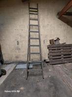 Massief houten retro ladder, Doe-het-zelf en Bouw, Ladders en Trappen, Ophalen, Gebruikt, Ladder, 2 tot 4 meter
