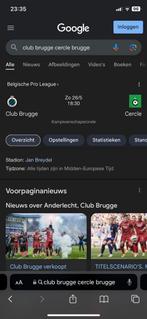 Club Brugge - cercle Brugge 1 ticket te koop, Tickets & Billets, Événements & Festivals