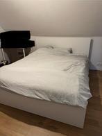 Ikea bed 180x200, Huis en Inrichting, Slaapkamer | Bedden, Ophalen, Wit, Zo goed als nieuw, Twijfelaar