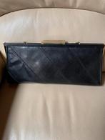 Lederen zwarte avond tas, Handtassen en Accessoires, Ophalen of Verzenden, Gebruikt